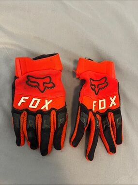 Fox Red and Black Youth Racing Gloves